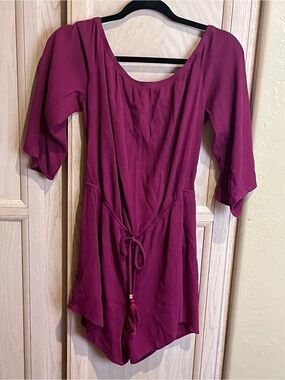 3/$30| 🌸 WHBM Swim Romper Coverup - Pomegranate - Medium